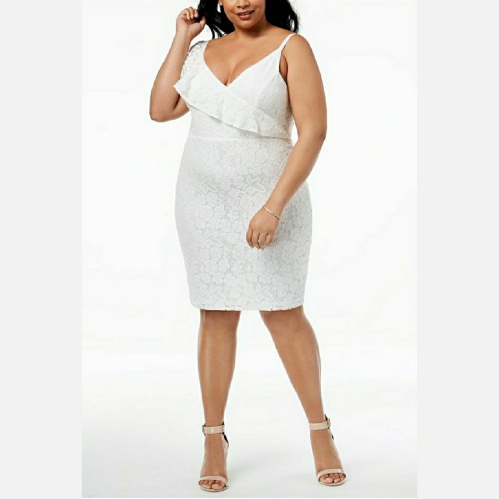 Plus Sz Lace Bodycon Dress
